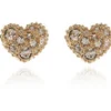 Jewellery^Cachet London Pom Pom Heart Earrings 18Ct Plated Gold