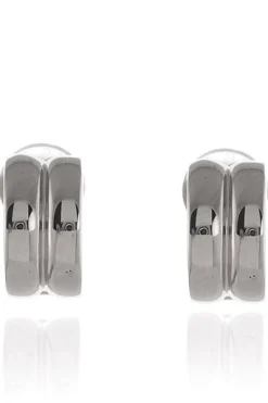 Jewellery^Cachet London Suzy Polished Clip-On Earrings Platinum Plated Silver