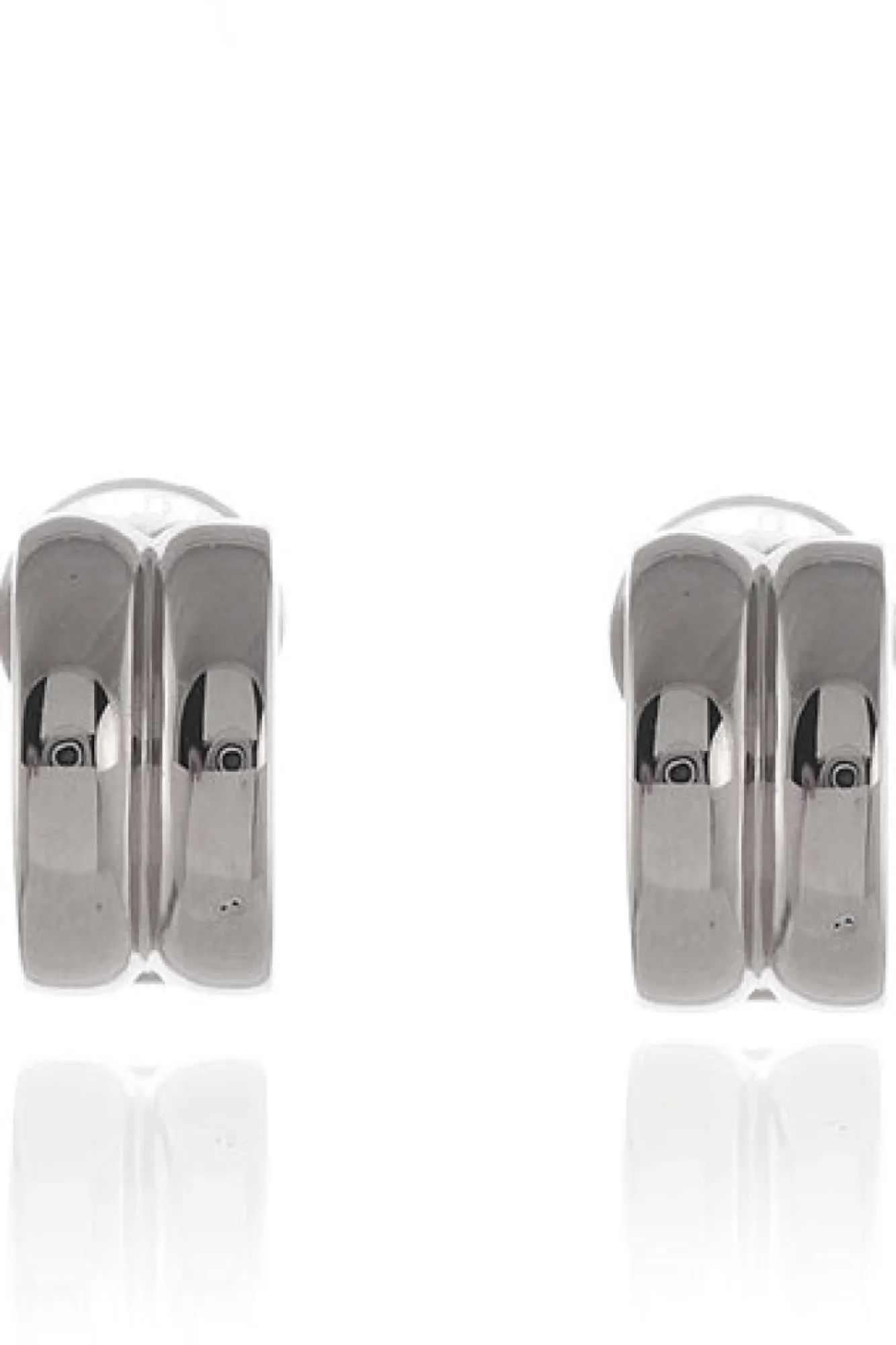 Jewellery^Cachet London Suzy Polished Clip-On Earrings Platinum Plated Silver