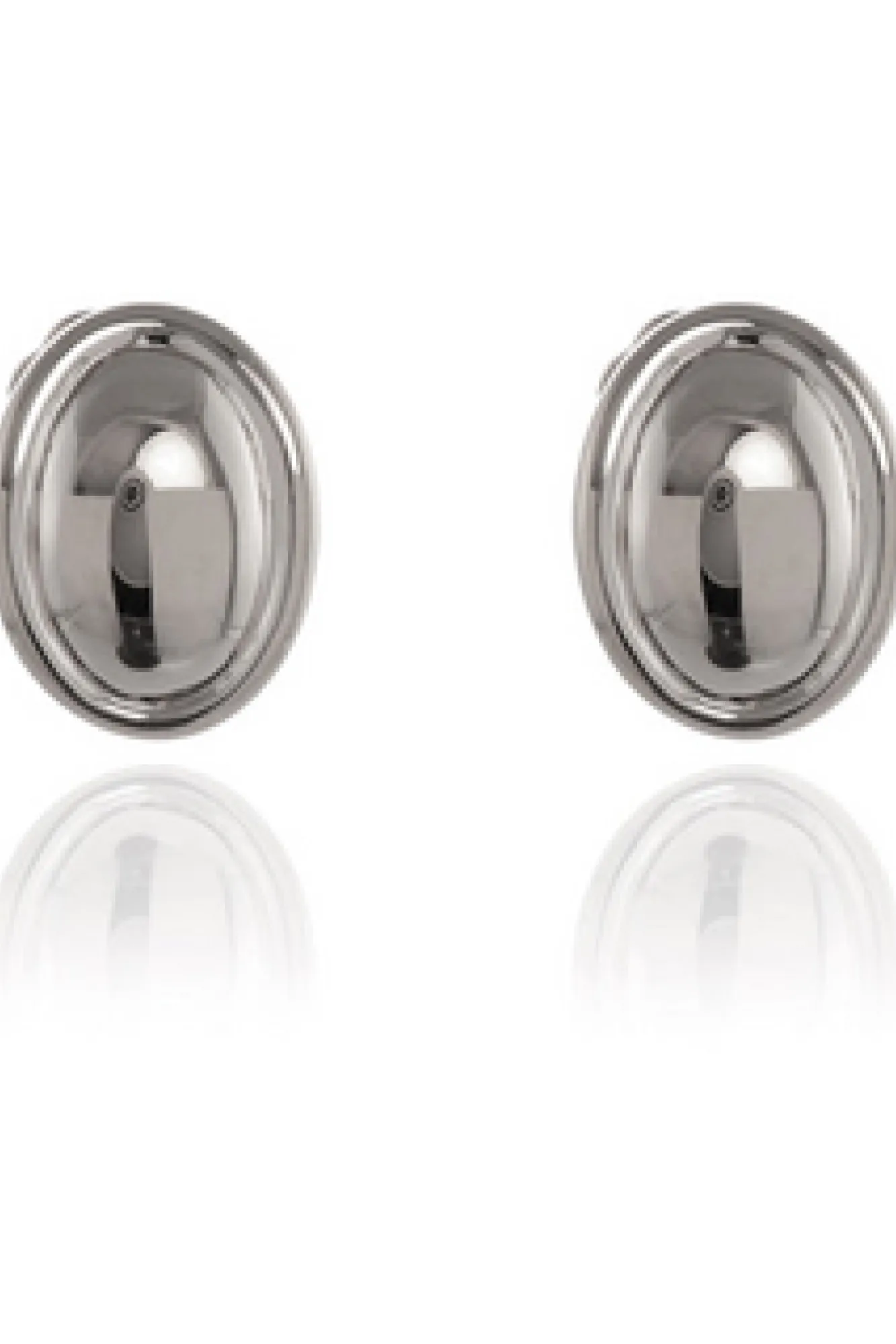 Jewellery^Cachet London Vega Polished Clip-On Earrings Platinum Silver