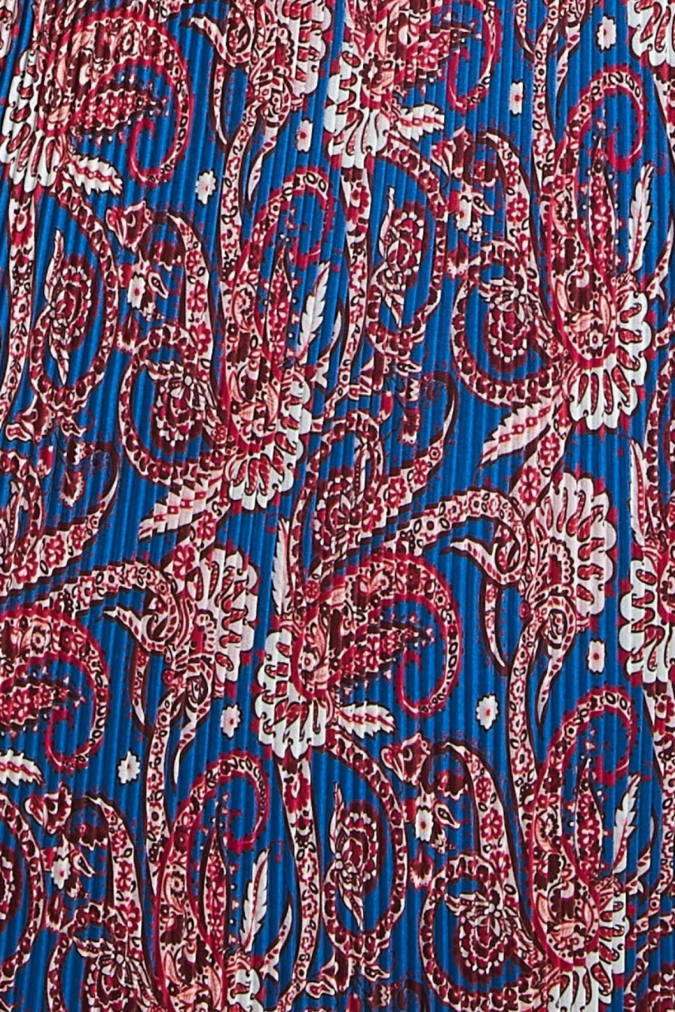 Skirts^City Goddess Printed Shirred Midi Skirt Blue