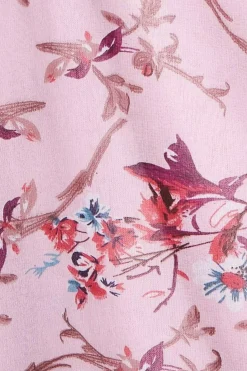 Midi Dresses^City Goddess Wrap Flutter Sleeve Floral Midi Dress Peach