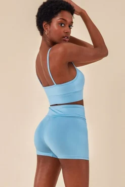 Loungewear & Sleepwear^Cosmochic Cropped Bralette & Cycle Short Set Blue