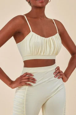 Loungewear & Sleepwear^Cosmochic Side Detail Bralette & Cycle Short Set Beige