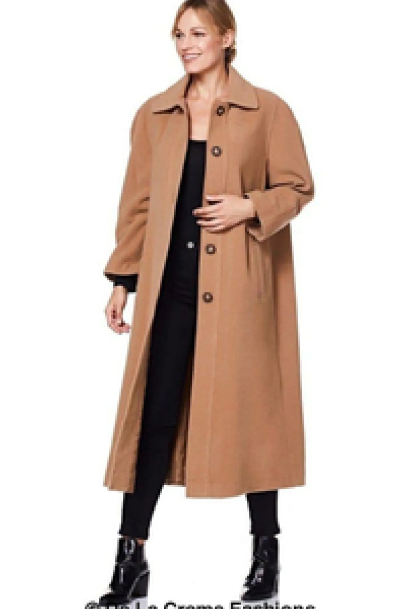 Outerwear^De La Creme Fashions Curve Wool Cashmere Blend Long Coat