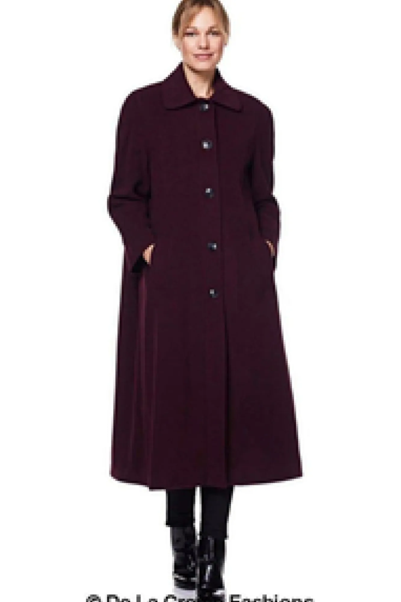 Outerwear^De La Creme Fashions Curve Wool Cashmere Blend Long Coat