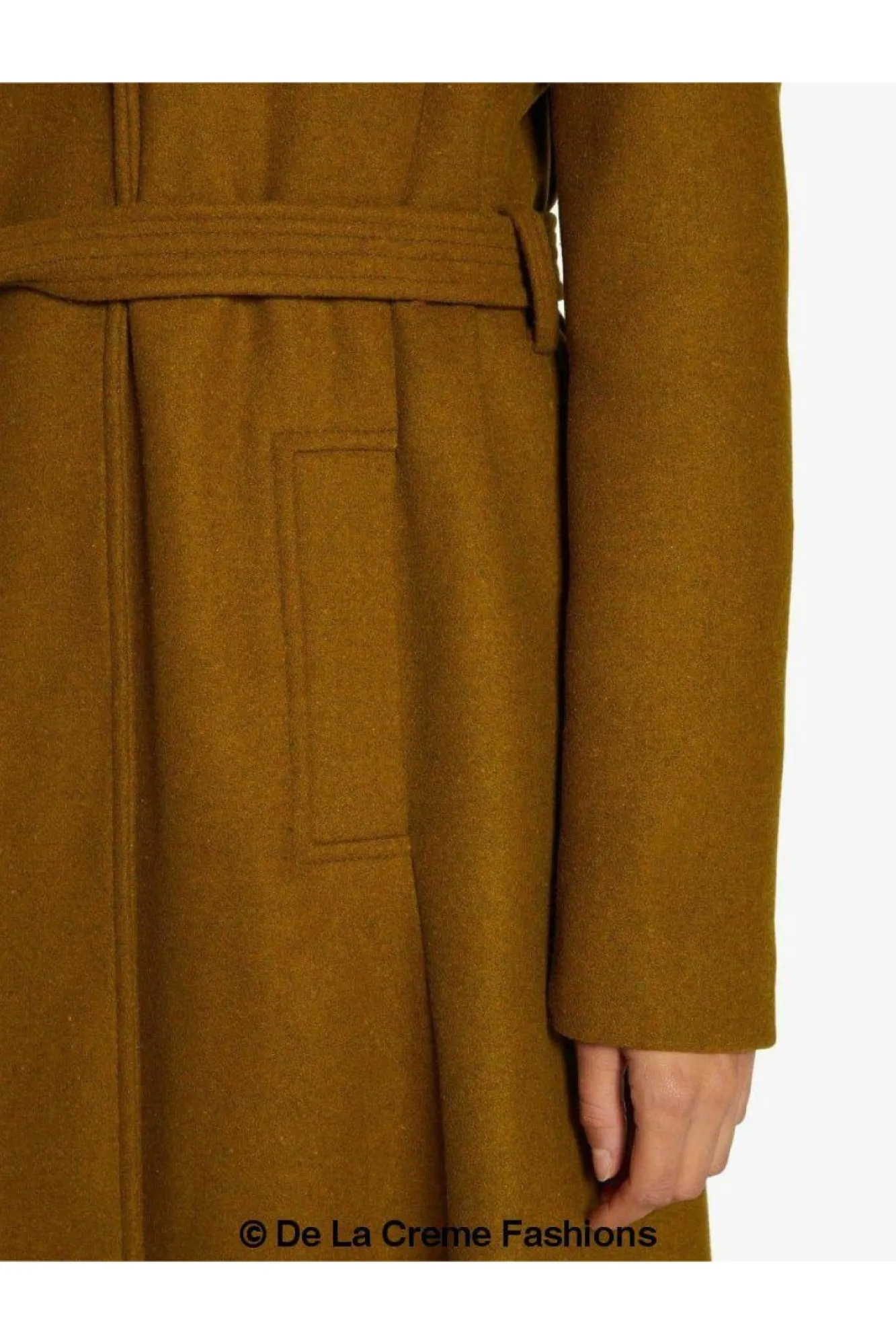 Outerwear^De La Creme Fashions Dina Lapel Collar Duster Coat With Belt