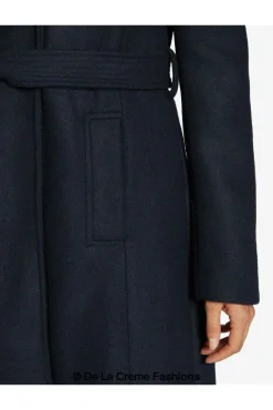 Outerwear^De La Creme Fashions Dina Lapel Collar Duster Coat With Belt