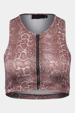 Crop Tops^De La Creme Fashions Ladies Animal Print Crop Top Default