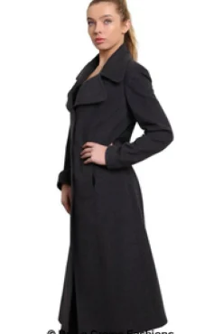 Outerwear^De La Creme Fashions Large Lapel Long Coat