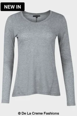 T-Shirts^De La Creme Fashions Long Sleeve Top Grey