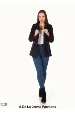 Outerwear^De La Creme Fashions Military Style Pea Coat