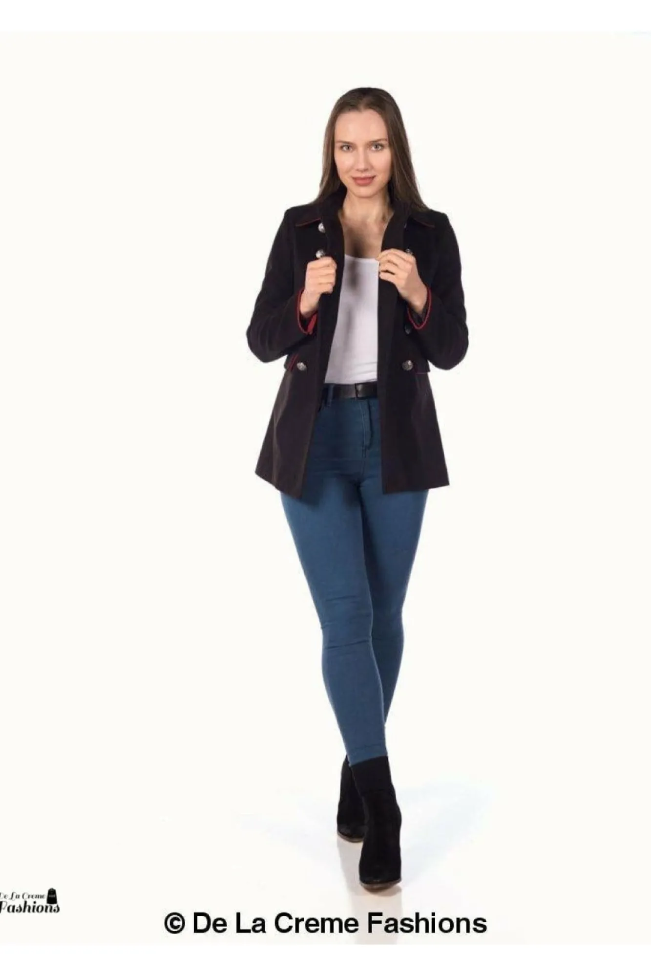 Outerwear^De La Creme Fashions Military Style Pea Coat