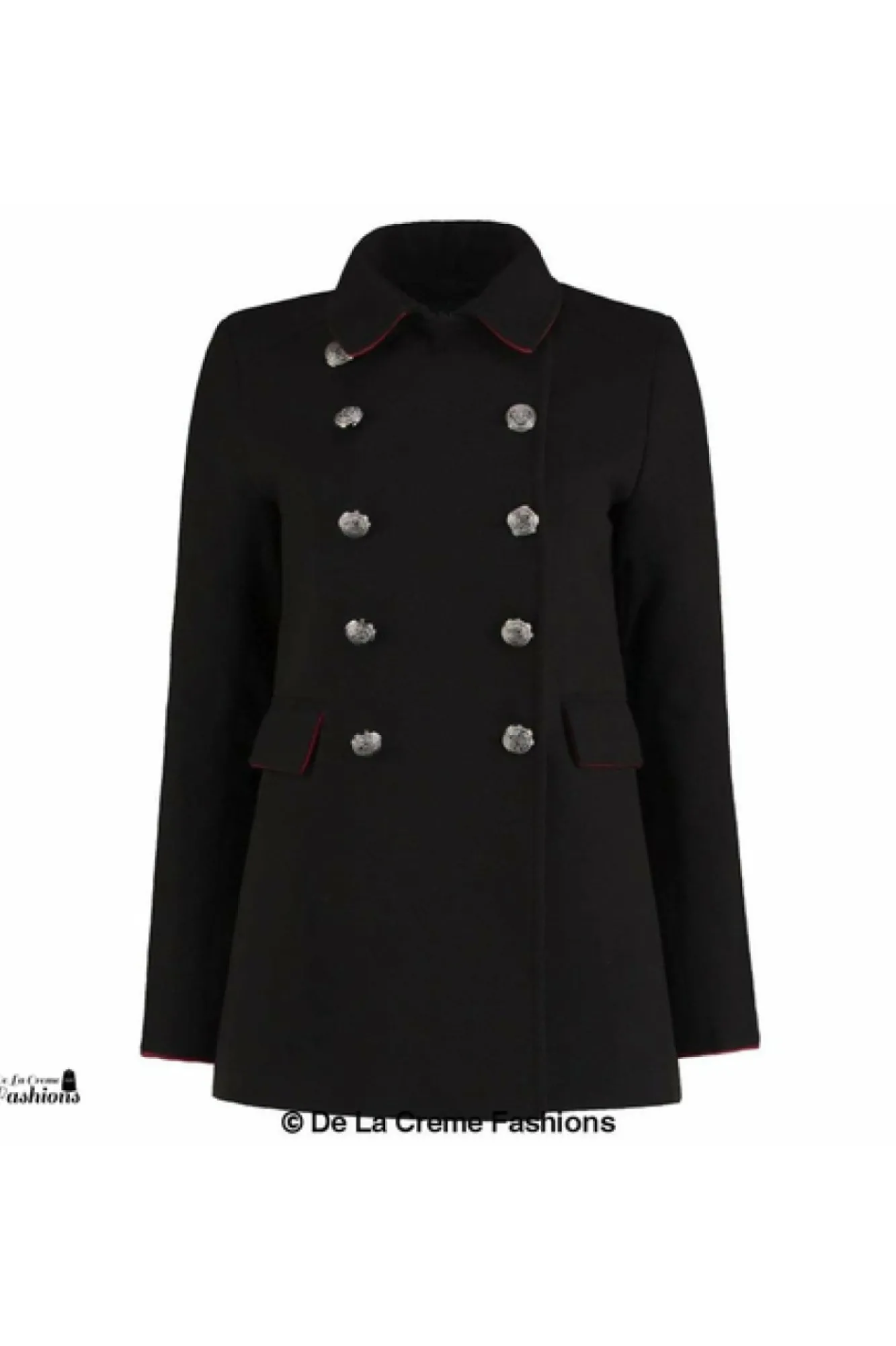 Outerwear^De La Creme Fashions Military Style Pea Coat