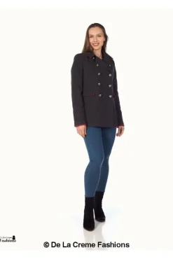 Outerwear^De La Creme Fashions Military Style Pea Coat