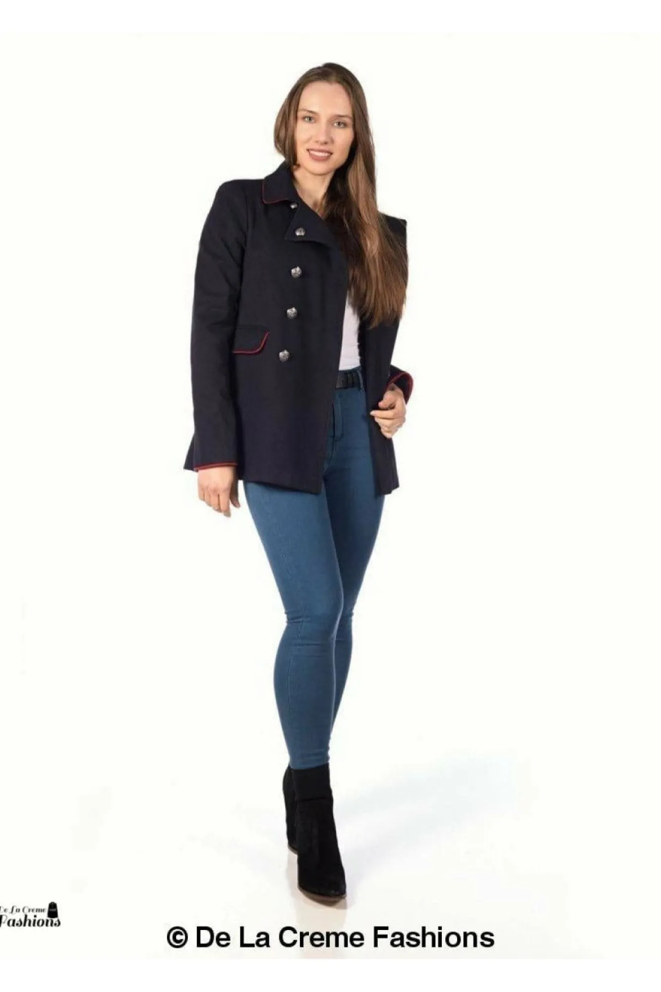 Outerwear^De La Creme Fashions Military Style Pea Coat