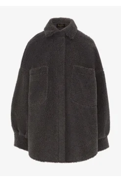 Outerwear^De La Creme Fashions Oversized Patch Pocket Borg Shacket