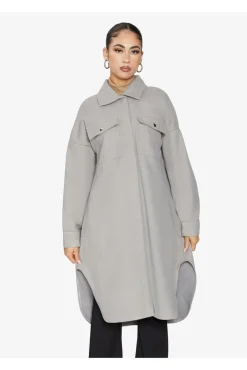 Outerwear^De La Creme Fashions Oversized Longline Shacket