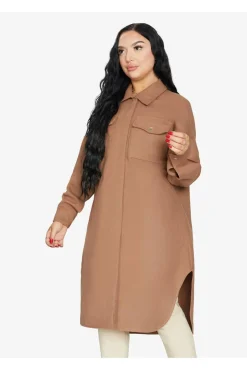 Outerwear^De La Creme Fashions Oversized Longline Shacket