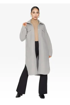 Outerwear^De La Creme Fashions Oversized Longline Shacket