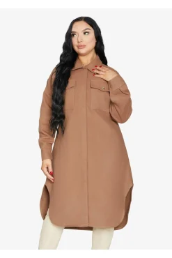 Outerwear^De La Creme Fashions Oversized Longline Shacket