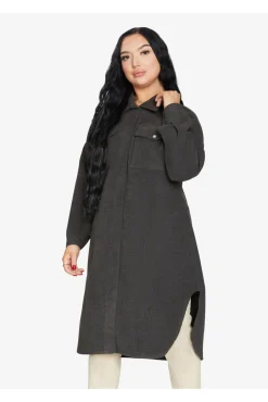 Outerwear^De La Creme Fashions Oversized Longline Shacket