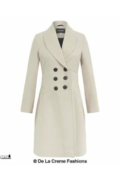 Outerwear^De La Creme Fashions Slim Fit Double Breast Roll Collar Coat
