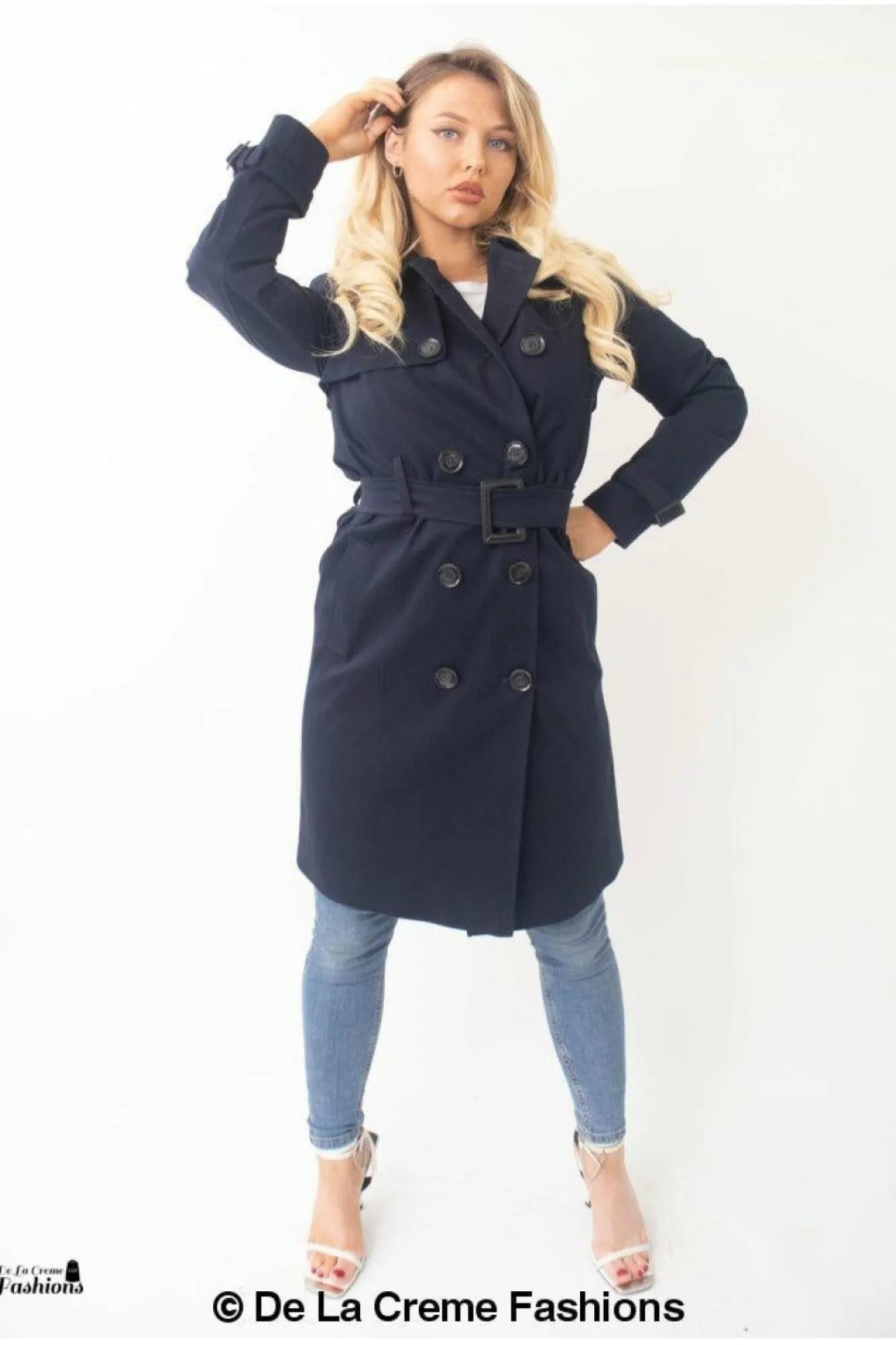 Outerwear^De La Creme Fashions Slim Fit Lightweight Trench Coat