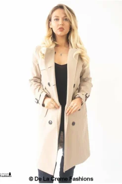 Outerwear^De La Creme Fashions Slim Fit Lightweight Trench Coat