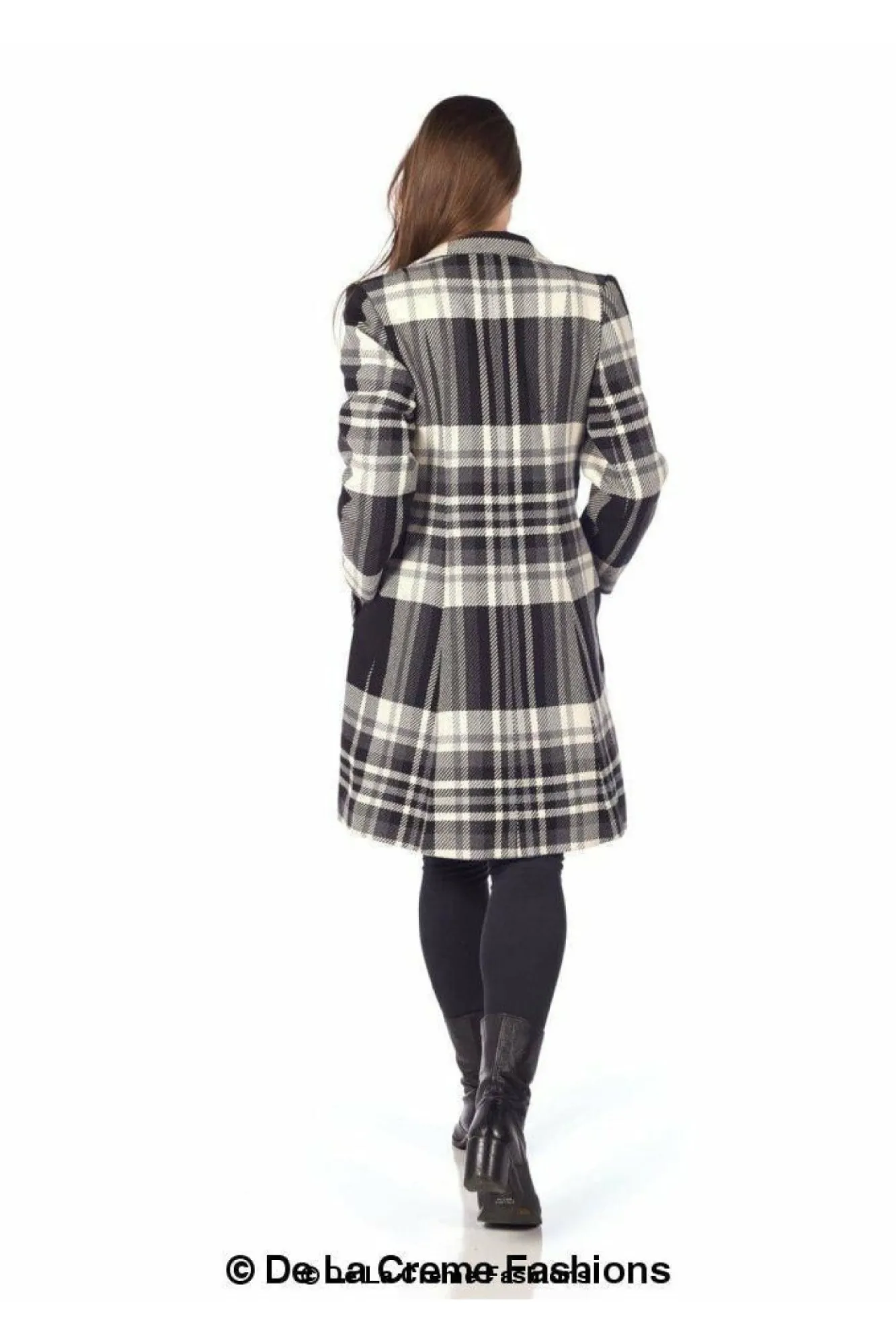 Outerwear^De La Creme Fashions Tartan Check Single Breasted Coat