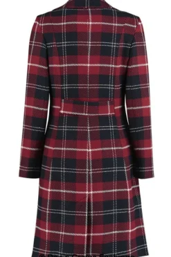 Outerwear^De La Creme Fashions Tartan Check Double Breasted Coat
