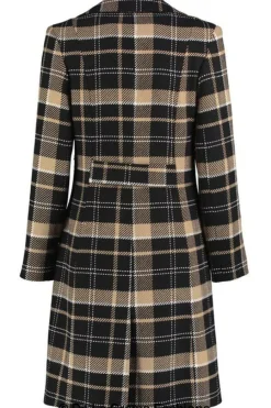 Outerwear^De La Creme Fashions Tartan Check Double Breasted Coat