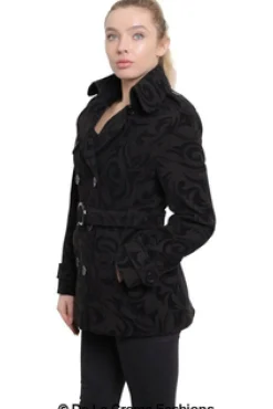 Outerwear^De La Creme Fashions Tribal Print Double Breasted Short Coat