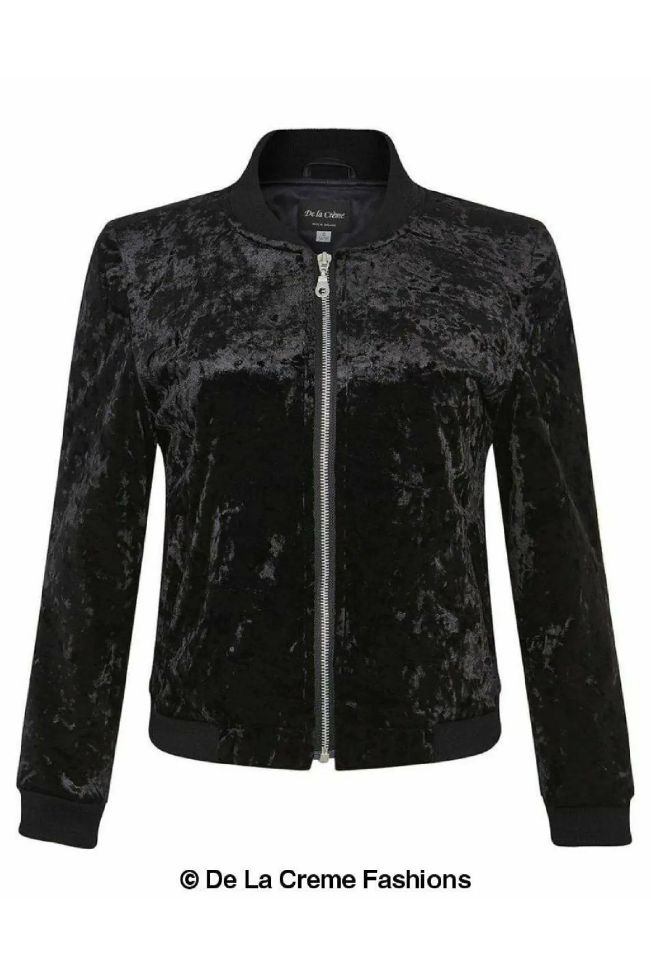 Outerwear^De La Creme Fashions Velvet Zip-Thru Varsity Bomber Jacket