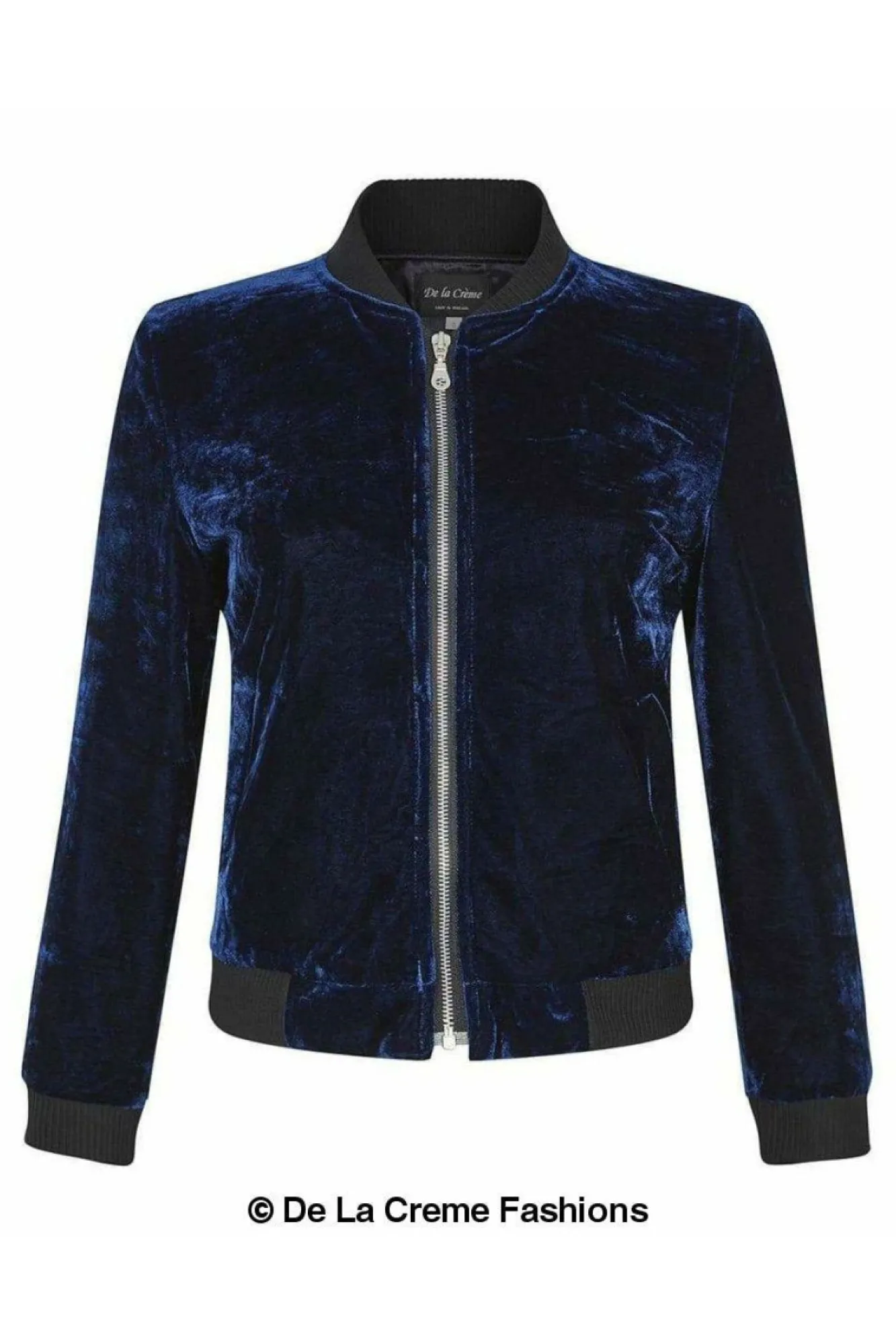 Outerwear^De La Creme Fashions Velvet Zip-Thru Varsity Bomber Jacket