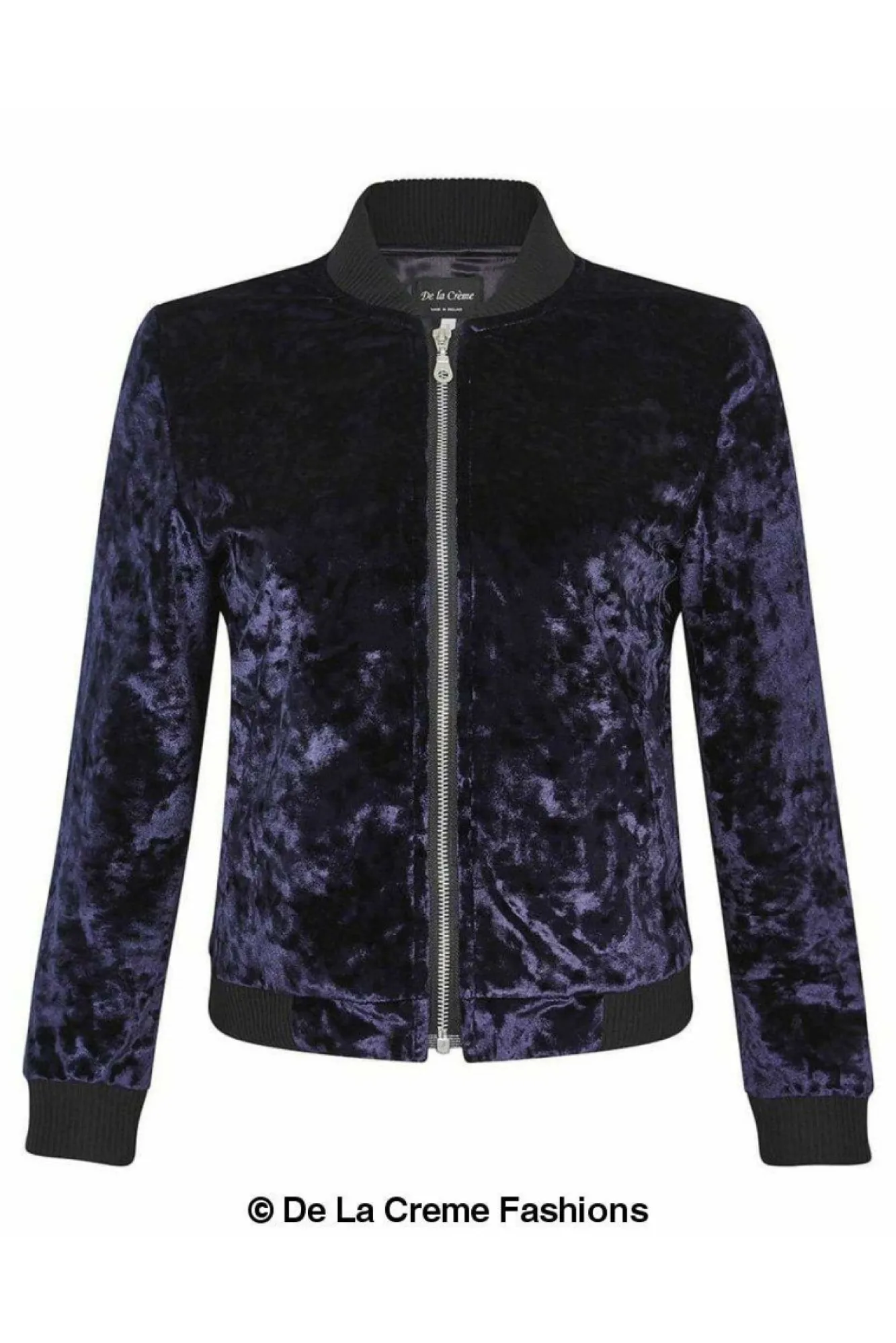 Outerwear^De La Creme Fashions Velvet Zip-Thru Varsity Bomber Jacket