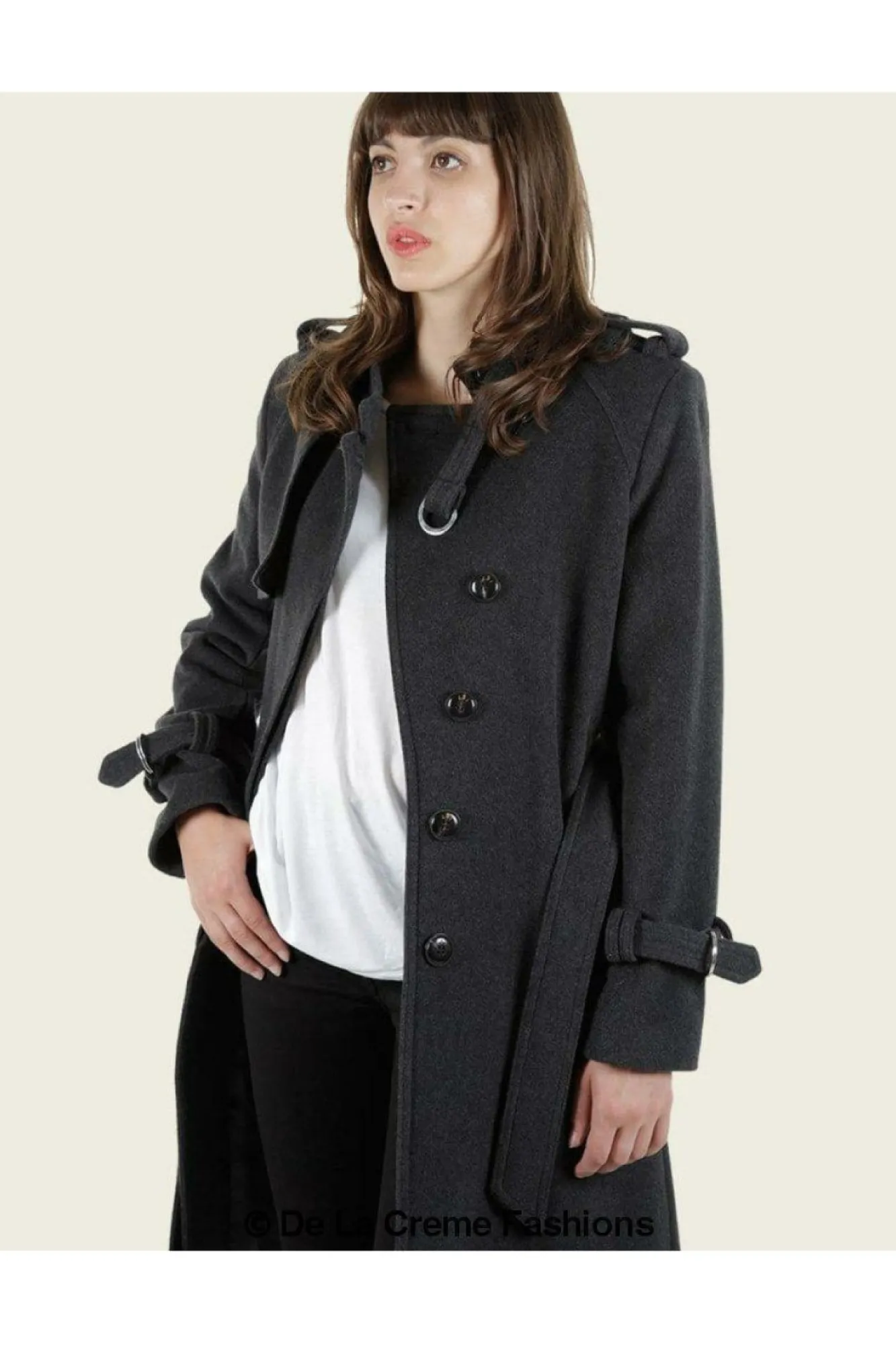 Outerwear^De La Creme Fashions Ventura Collarless Trench Coat