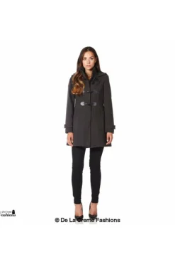 Outerwear^De La Creme Fashions Womens Hooded Zip Toggle Fastened Coat Default