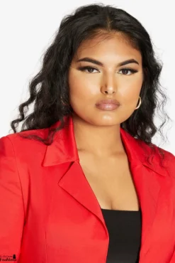 Outerwear^De La Creme Fashions Womens Curved Hem Longline Blazer