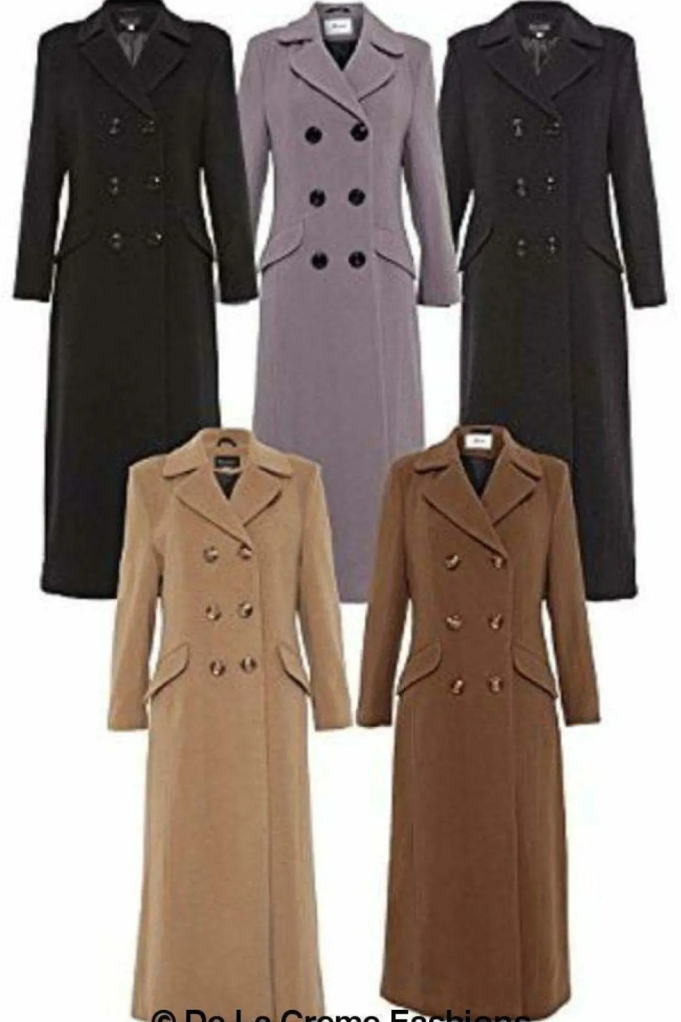 Outerwear^De La Creme Fashions Wool Blend Double Breasted Long Coat