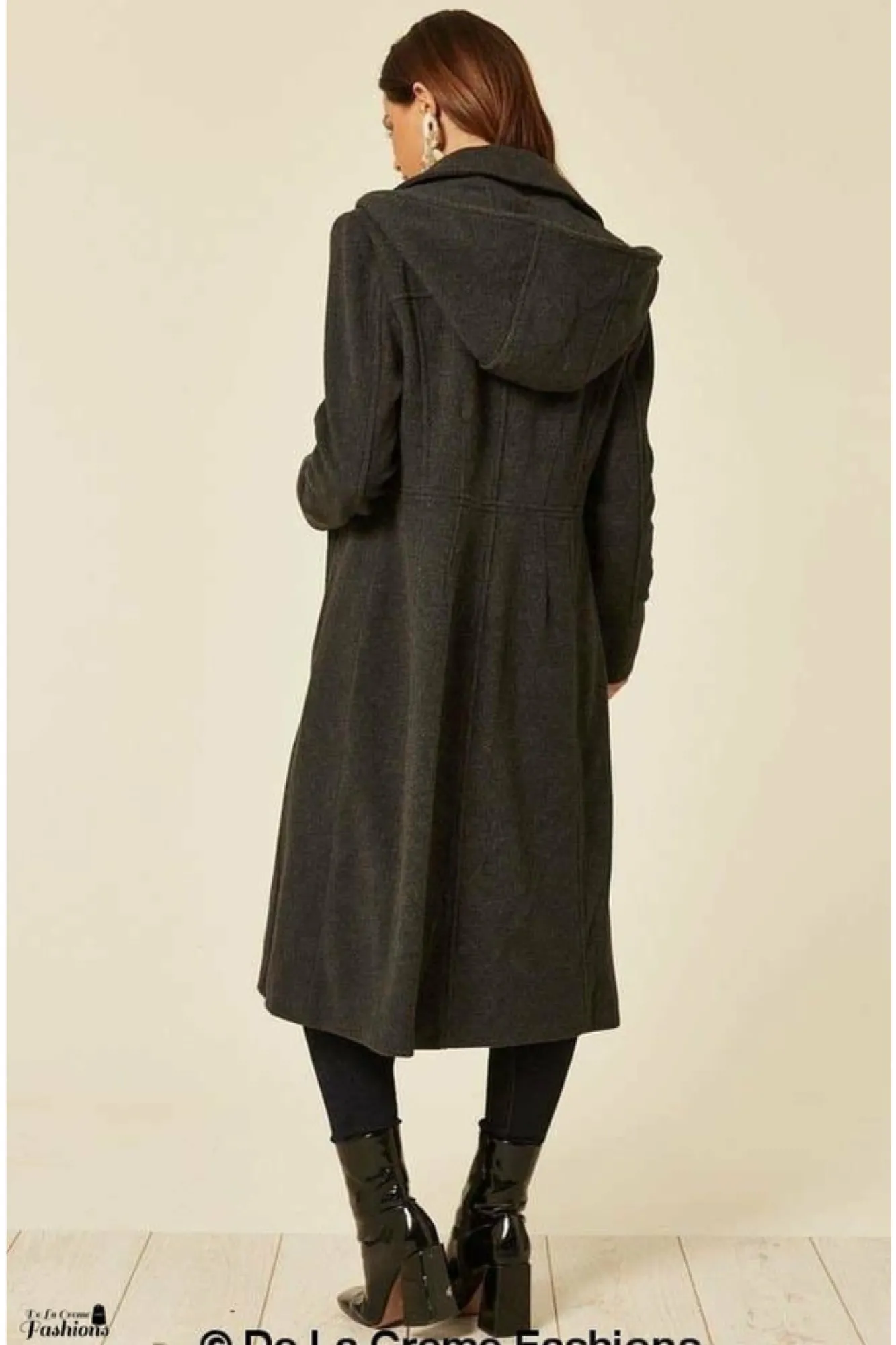 Outerwear^De La Creme Fashions Wool Blend Hooded Mid Length Coat