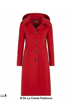 Outerwear^De La Creme Fashions Wool Blend Hooded Mid Length Coat