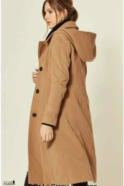 Outerwear^De La Creme Fashions Wool Blend Hooded Mid Length Coat