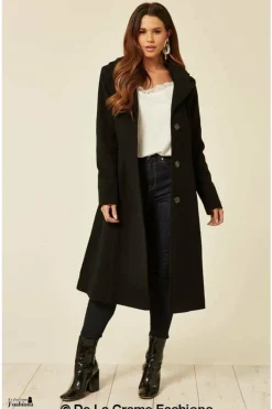 Outerwear^De La Creme Fashions Wool Blend Hooded Mid Length Coat