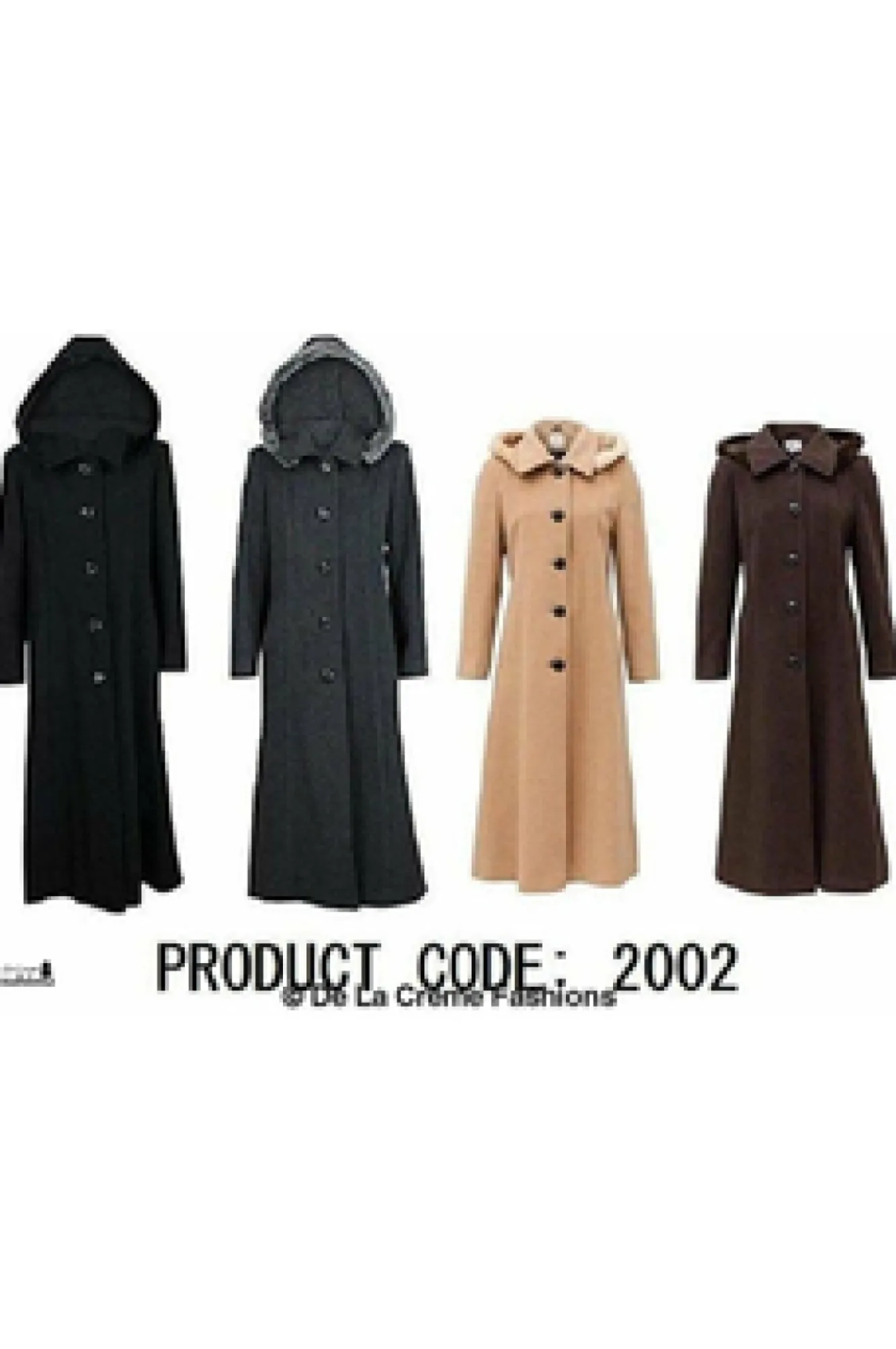 Outerwear^De La Creme Fashions Wool Blend Faux Fur Trim Hood Long Coat