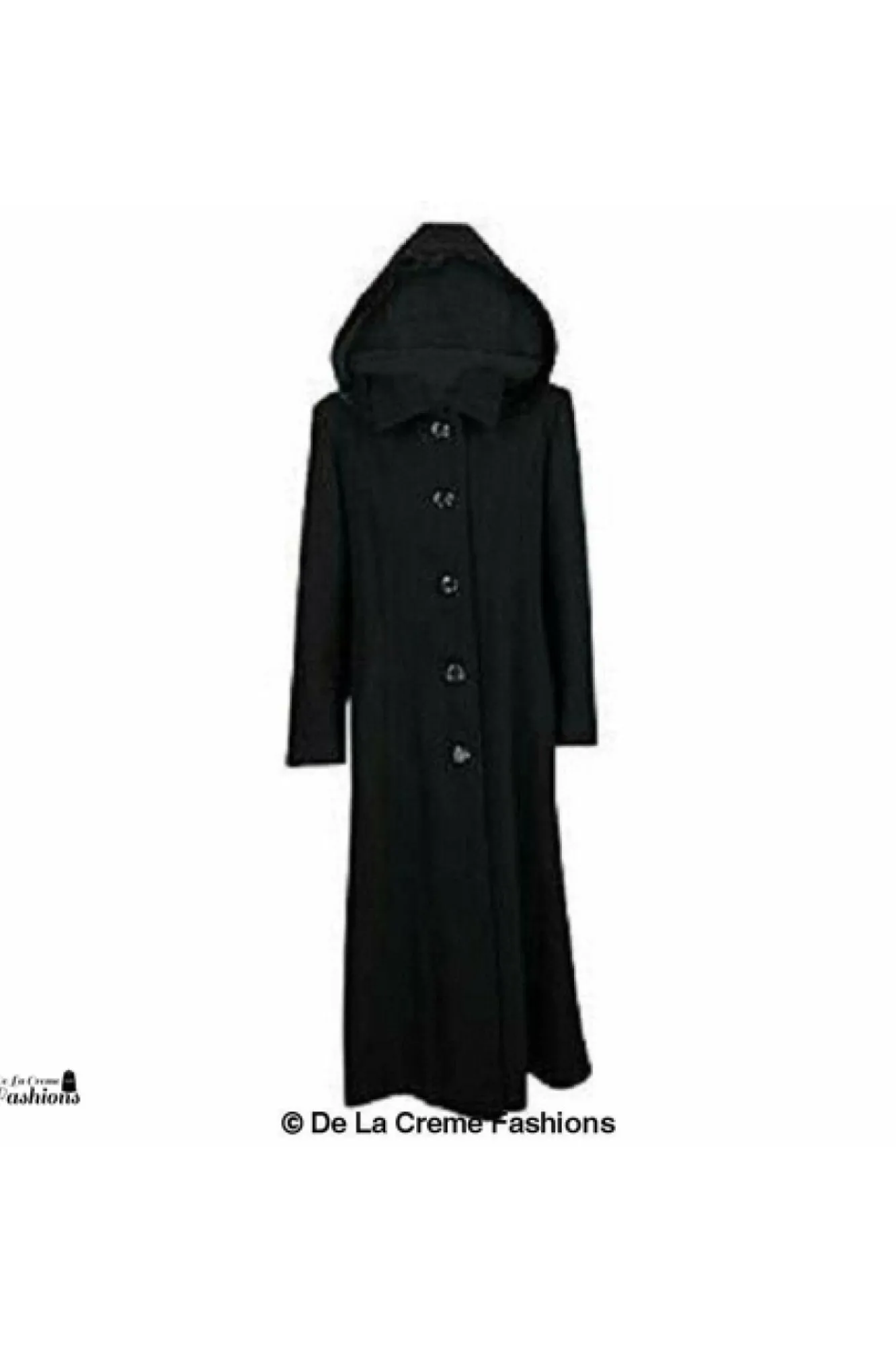 Outerwear^De La Creme Fashions Wool Blend Faux Fur Trim Hood Long Coat