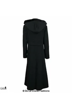 Outerwear^De La Creme Fashions Wool Blend Faux Fur Trim Hood Long Coat