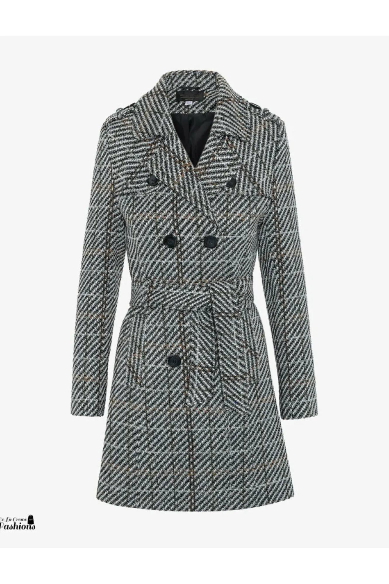 Outerwear^De La Creme Fashions Wool Blend Double Breast Military Coat