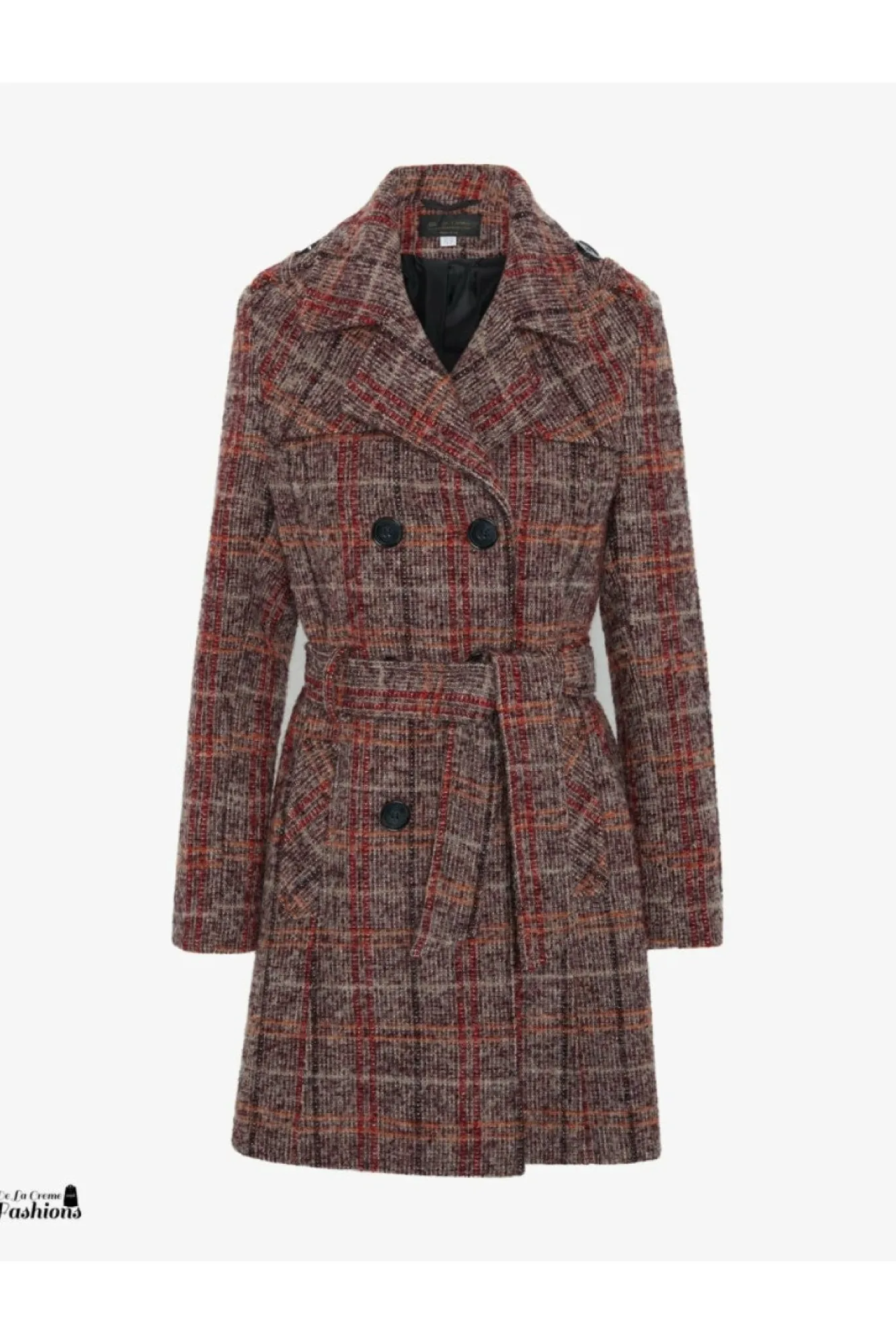 Outerwear^De La Creme Fashions Wool Blend Double Breast Military Coat