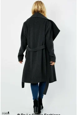 Outerwear^De La Creme Fashions Wool Blend Large Lapel Duster Coat